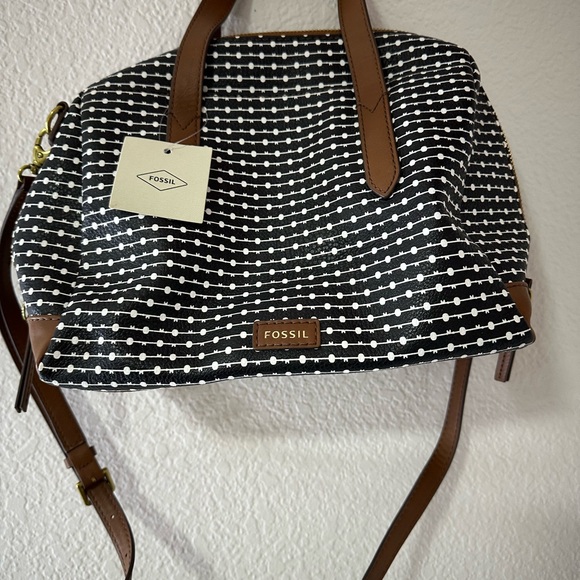 Fossil Handbags - Fossil Black and White Women's Bag